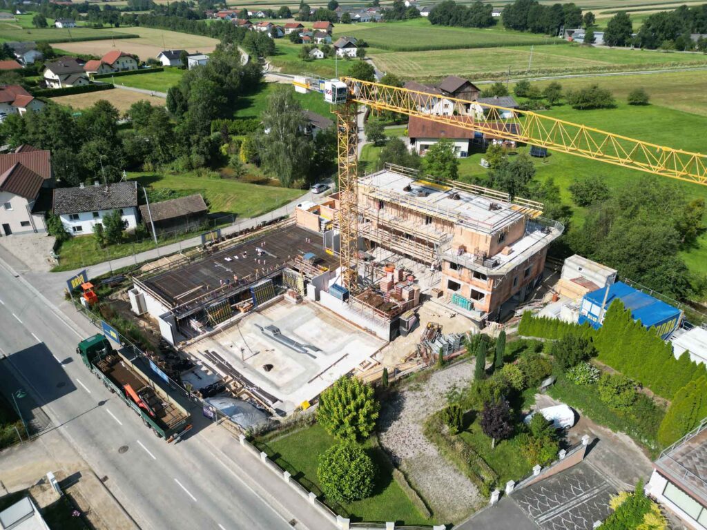 Aerial view of the MEG Weng construction site