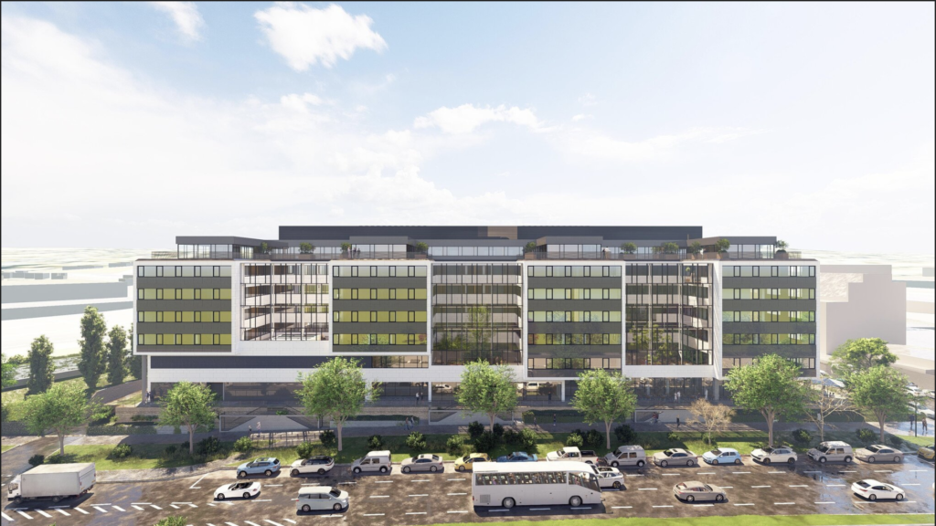 Rendering Frontal Außenansicht GBC Wien Green Business Center Wien