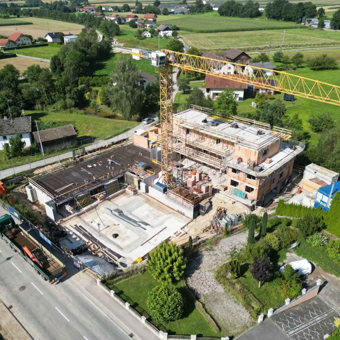 Aerial view of the MEG Weng construction site